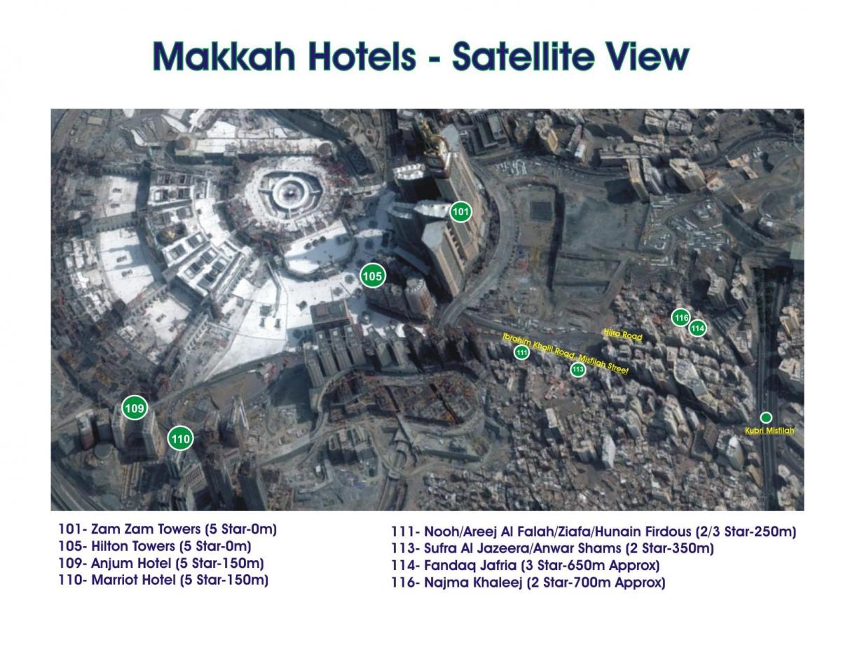 kaart van kubri Makkah