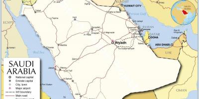 Kaart van Makkah museum plek 