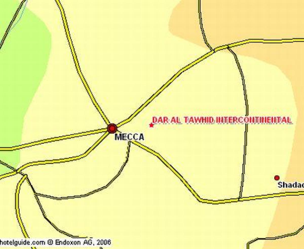 kaart van ibrahim khalil pad Makkah