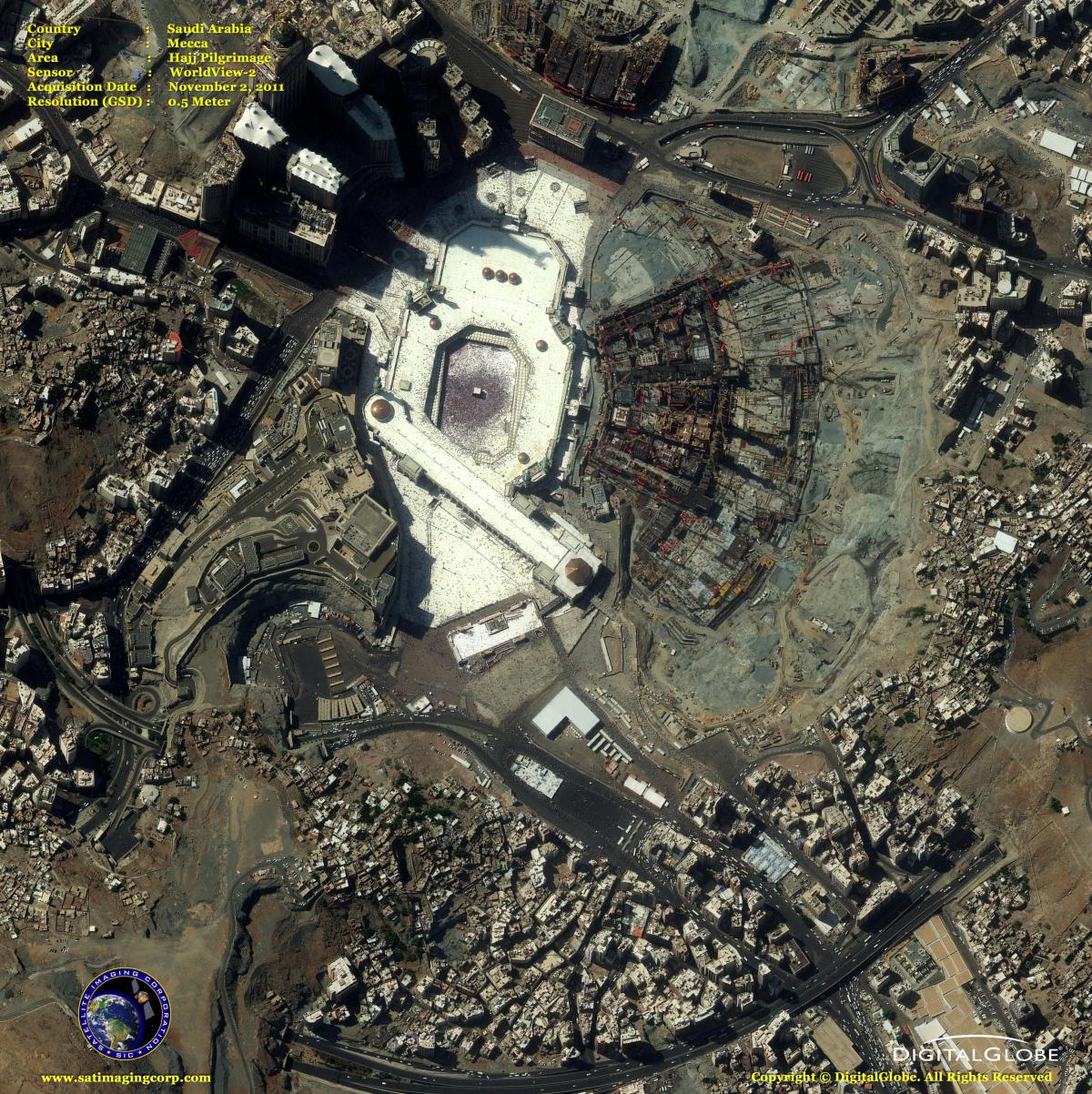 kaart van Makkah satelliet kaart
