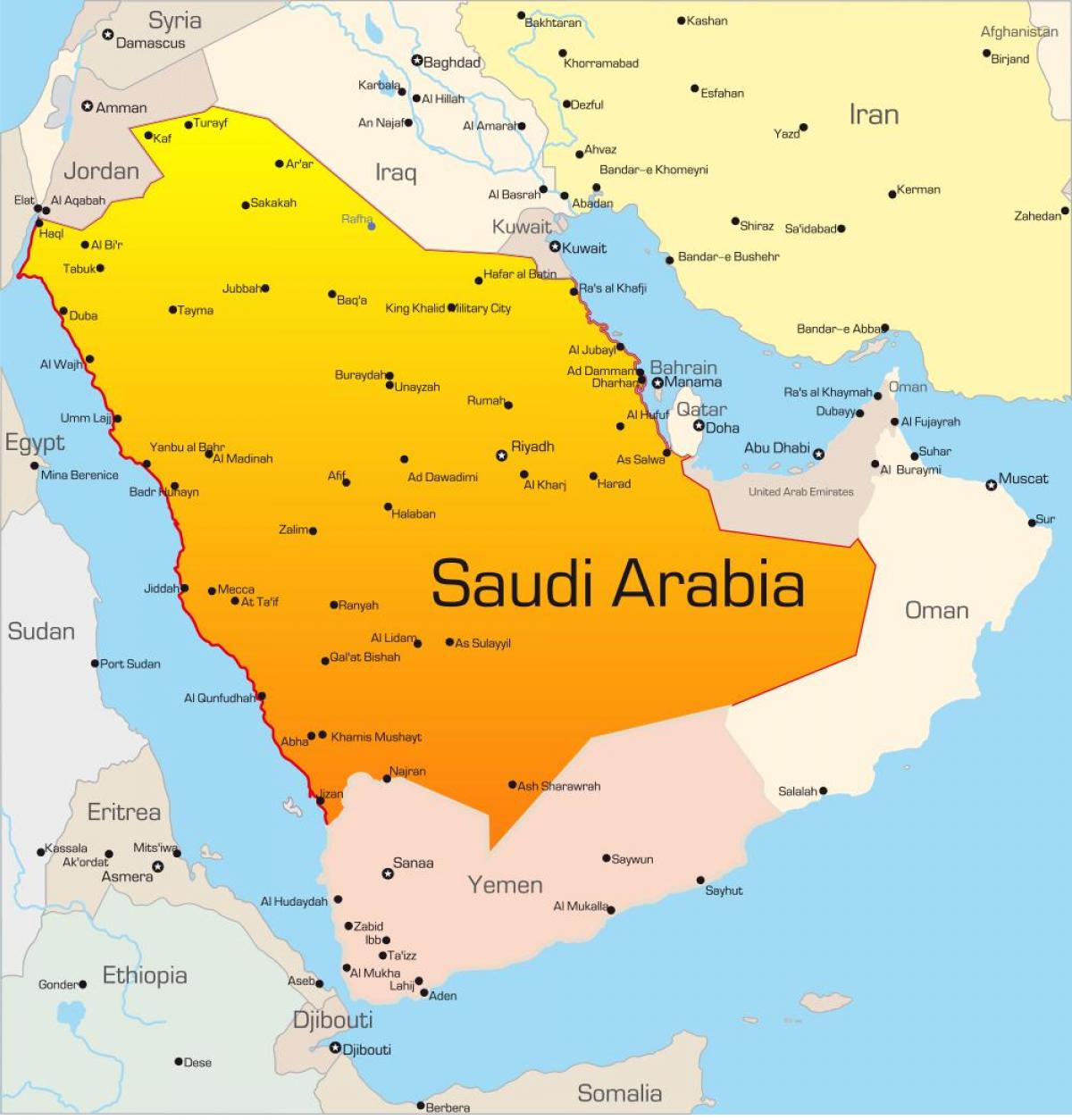 Makkah saoedi-arabië kaart