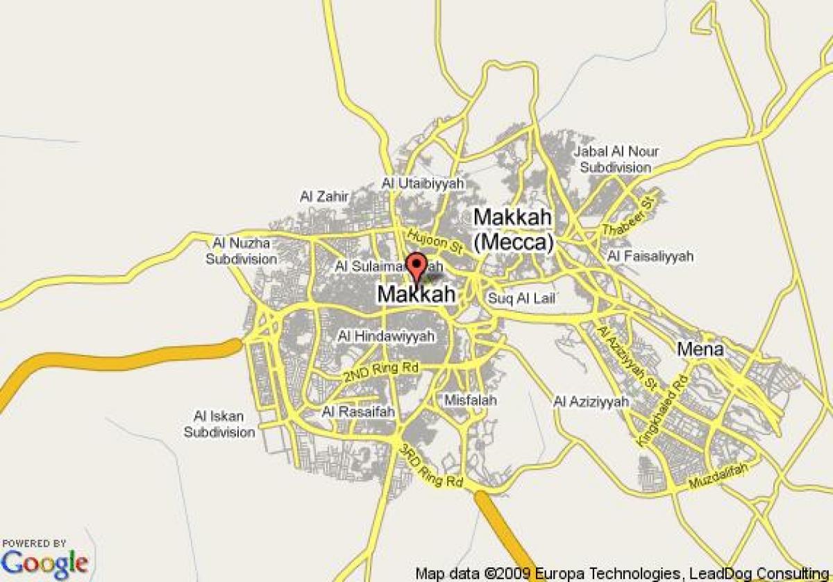 kaart van Mekka straat