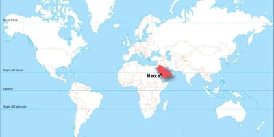 Makkah in die wêreld kaart